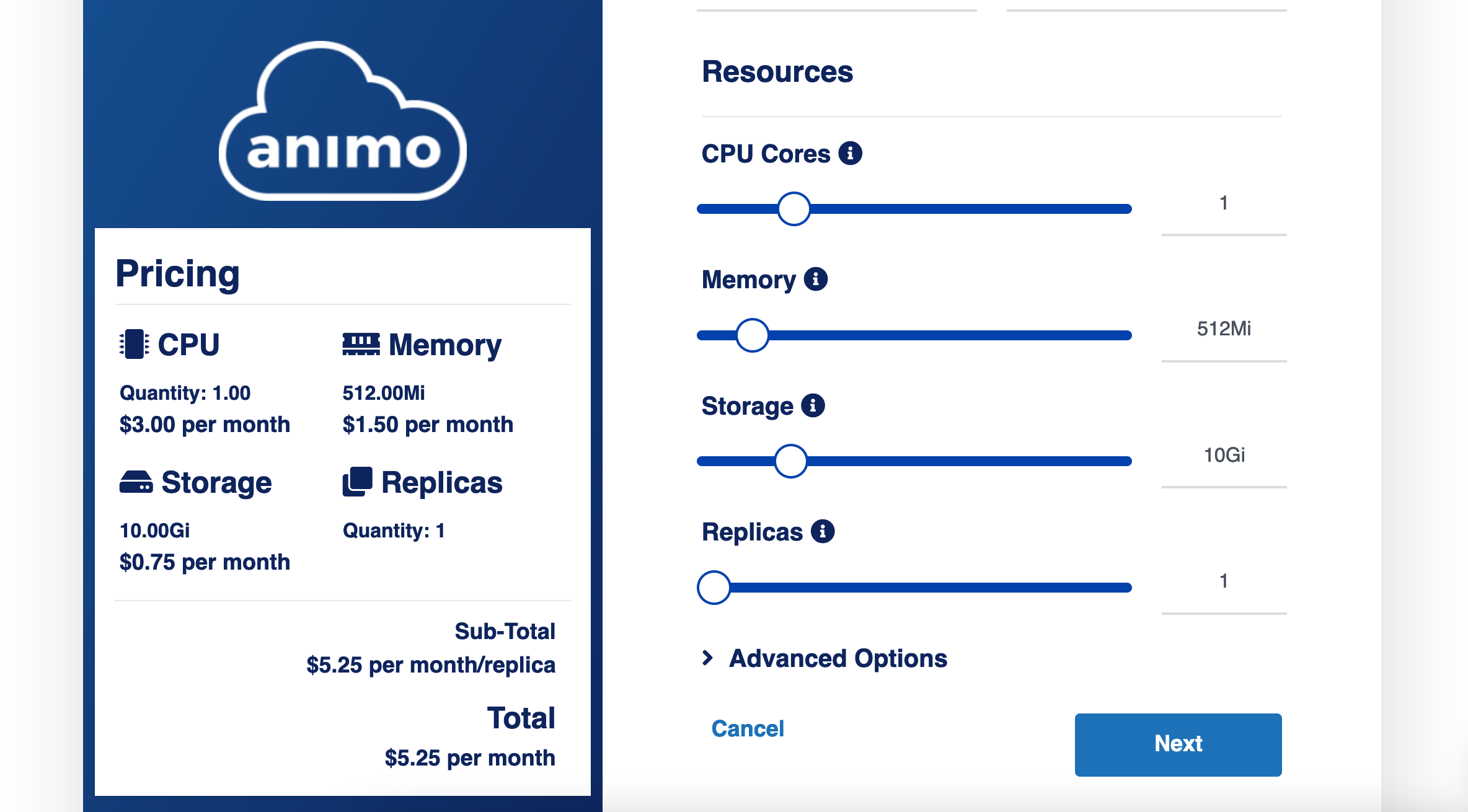 Pricing example